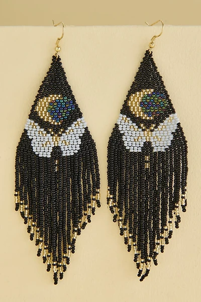 Boho Butterfly Moon Tassel Earrings - Shop Hippie Jewelry Online