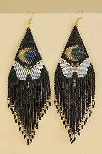 Boho Butterfly Moon Tassel Earrings - Shop Hippie Jewelry Online