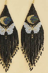 Boho Butterfly Moon Tassel Earrings - Shop Hippie Jewelry Online