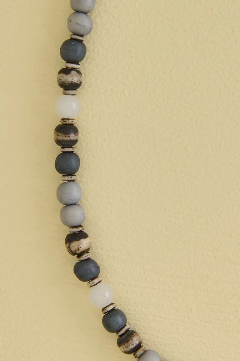 Bone and Coconut Shell Beaded Necklace