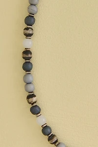 Bone and Coconut Shell Beaded Necklace