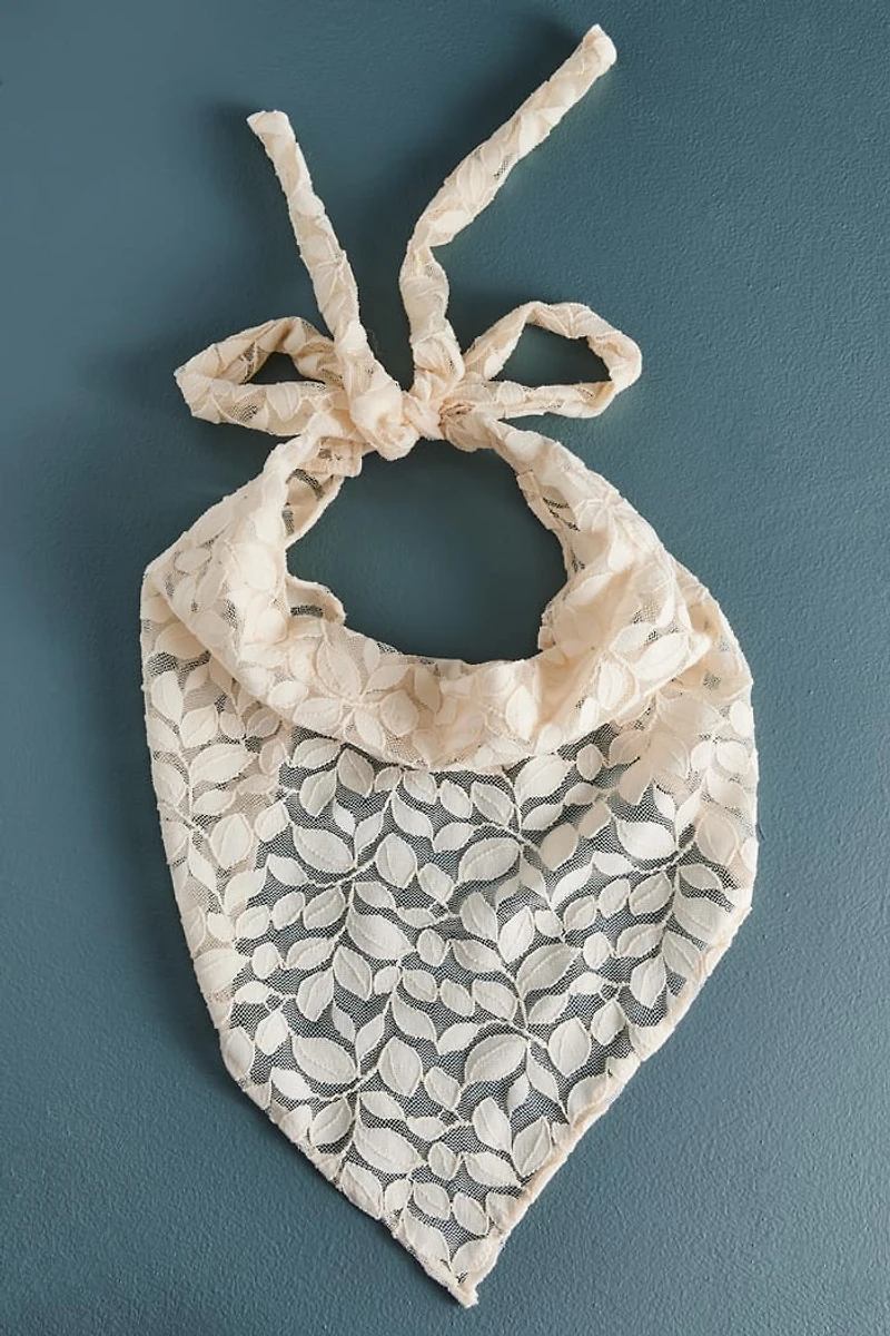 Cream Vine Lace Headband Scarf