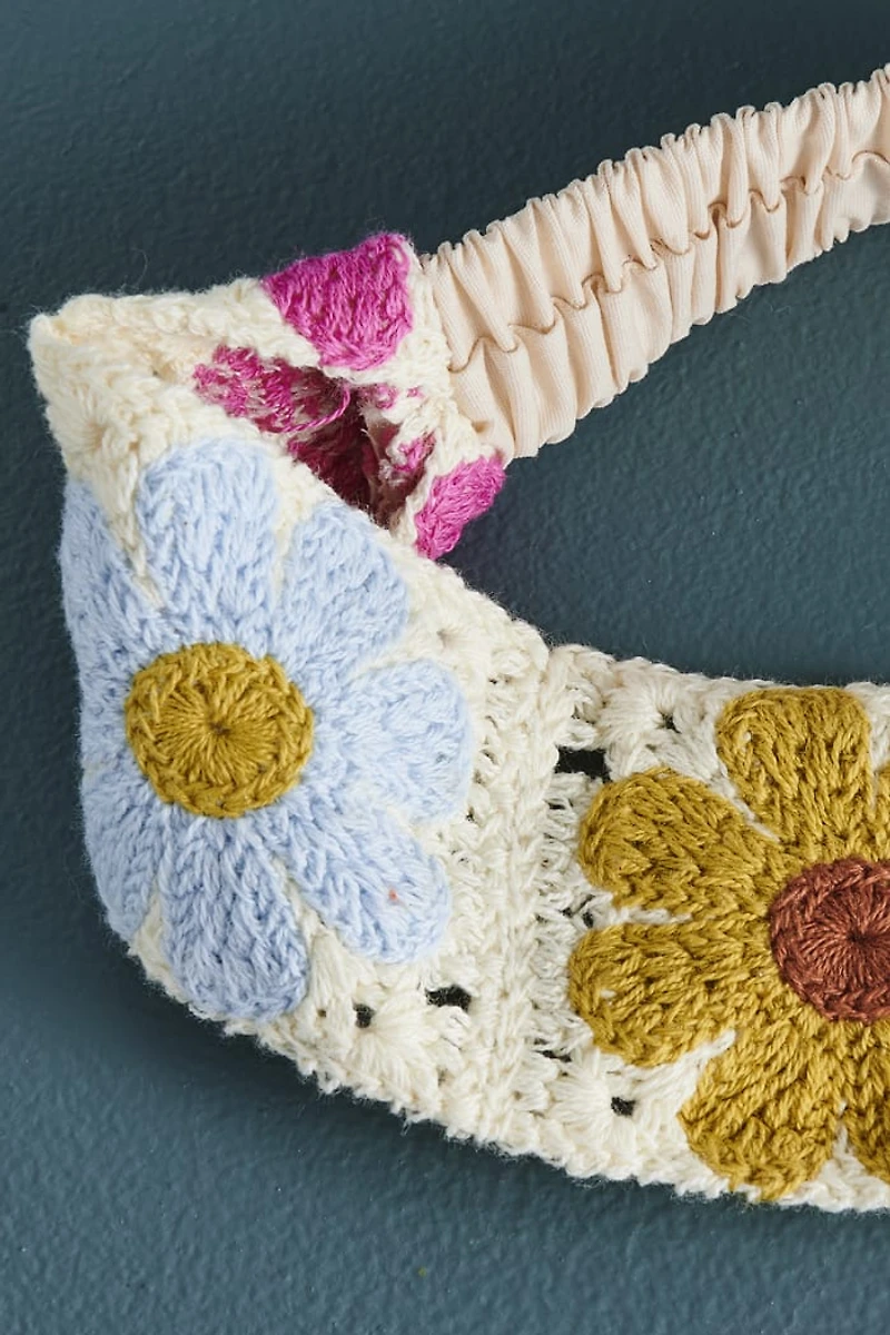 Retro Daisy Knit Soft Headband
