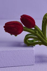 Red Velvet Tulip Claw Clip
