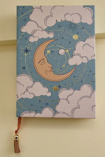 Vintage Moon Fabric Journal