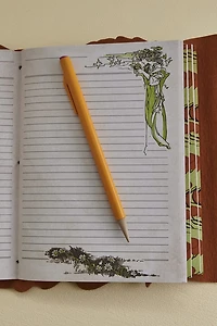 Green Elven Leaf Faux Leather Journal