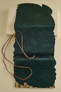 Green Elven Leaf Faux Leather Journal
