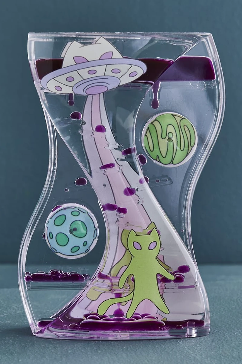 Purple UFO Alien Cat Motion Bubbler