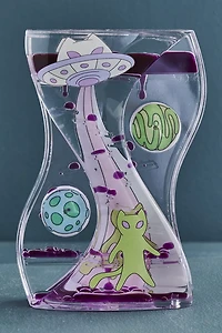Purple UFO Alien Cat Motion Bubbler
