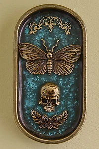 Gothic Skull Moth Incense Burner