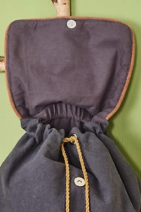Grey Embroidered Harvest Moon Backpack