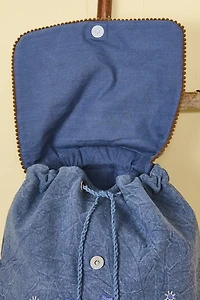 Blue Embroidered Mystic Eye Backpack