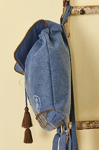 Blue Embroidered Mystic Eye Backpack