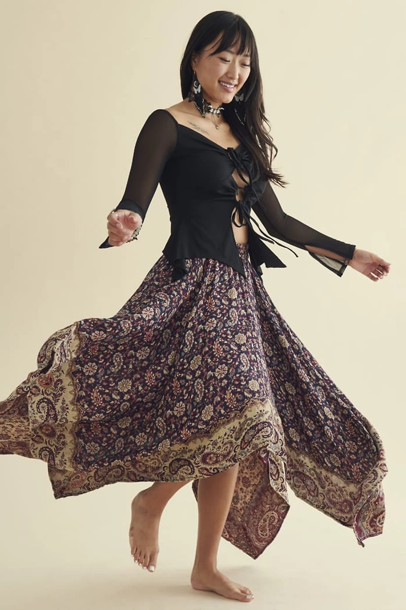 Buy Paisley Tapestry Reversible Fairy Skirt Online from Earthbound