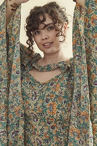 Buy Floral Belle Sleeve Corset Back Maxi Dress Online from Earthbound