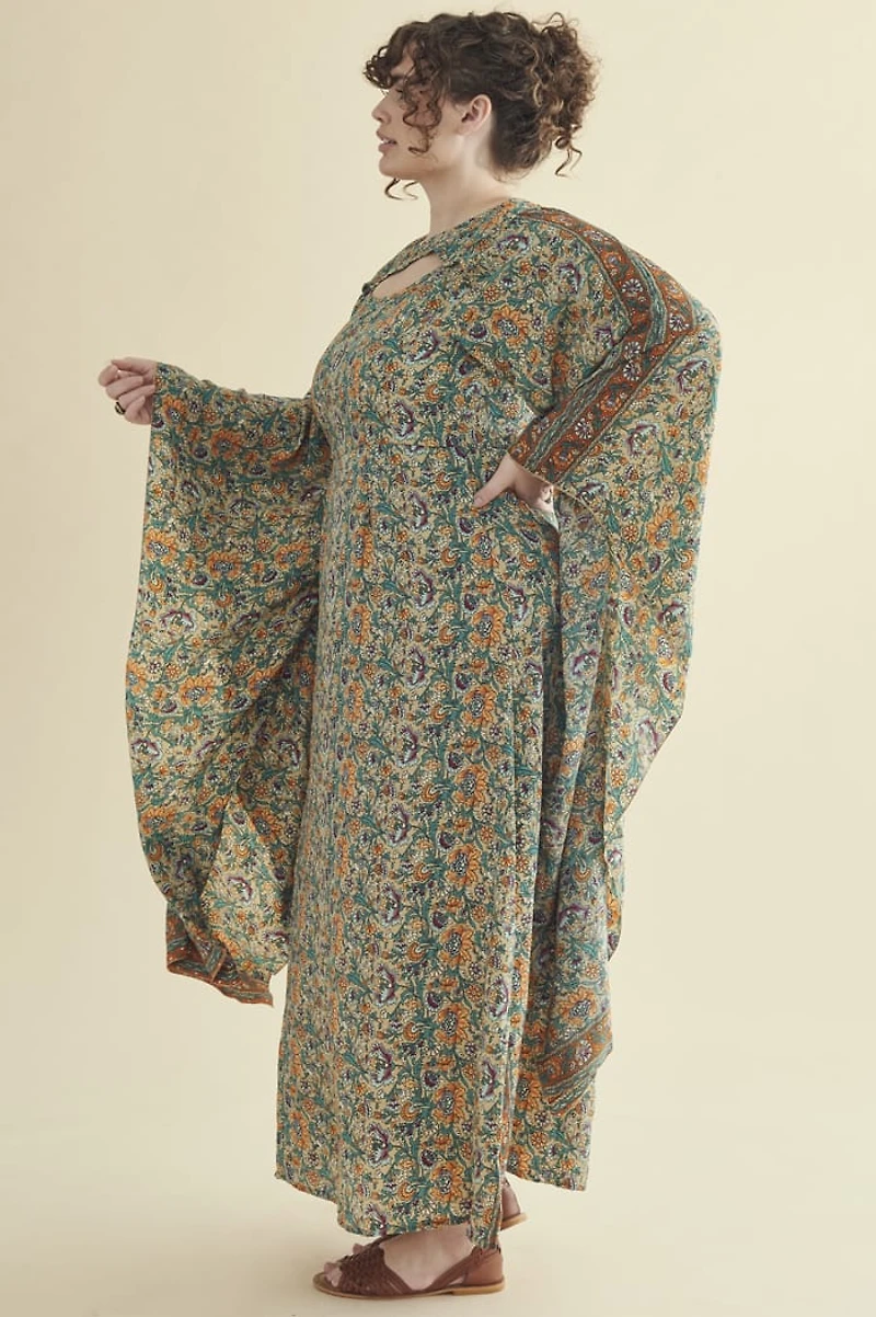 Buy Floral Belle Sleeve Corset Back Maxi Dress Online from Earthbound