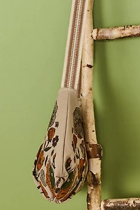 Beige Whimsy Moth Crossbody Bag