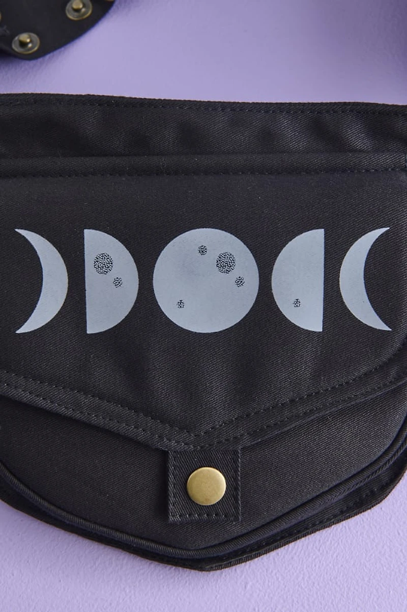 Black Moon Phases Belt Bag