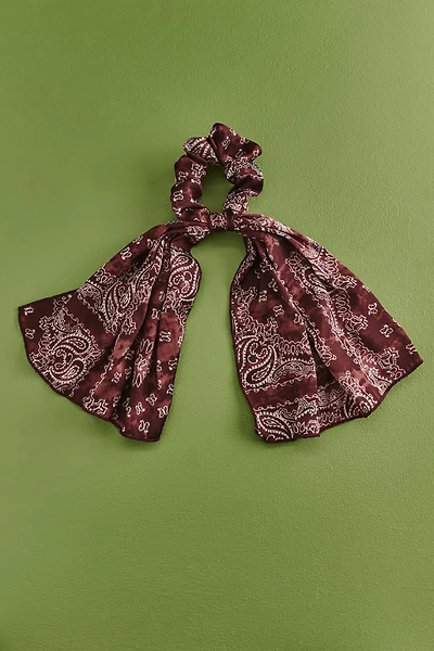 Boho Burgundy Tie Dye Scrunchie Bow - Shop Hippie Hair Accessories