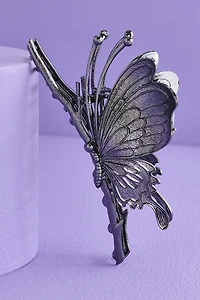 Silver Metal Butterfly Claw Clip