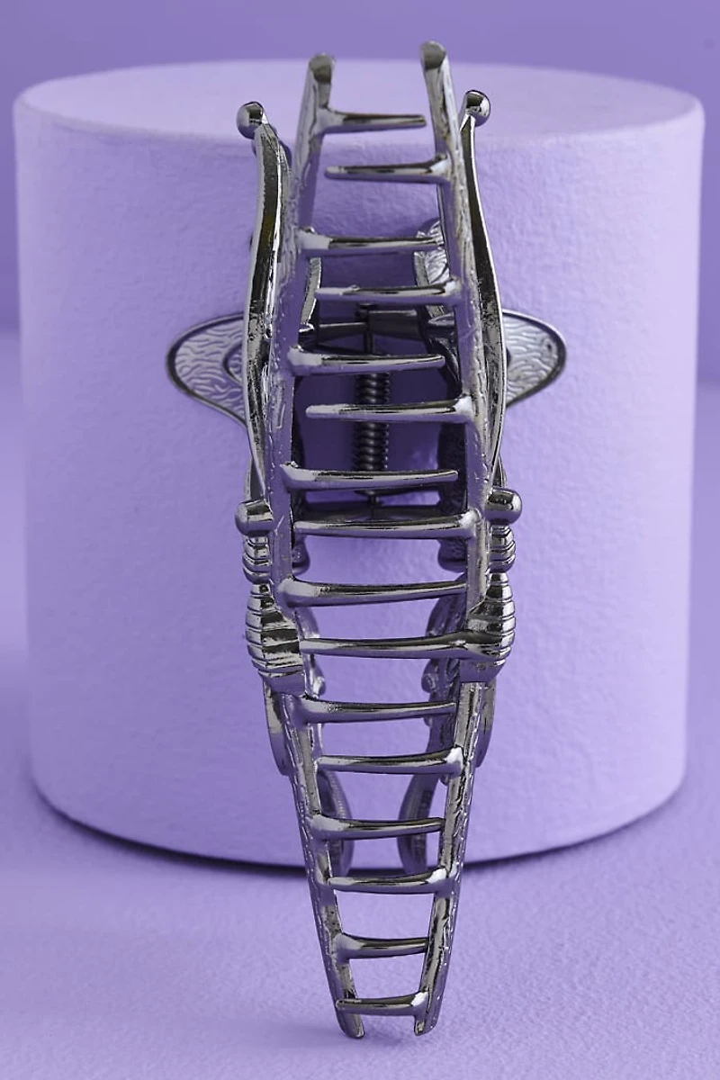 Silver Metal Butterfly Claw Clip