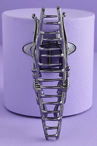 Silver Metal Butterfly Claw Clip