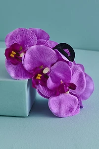 Purple Orchid Fabric Claw Clip