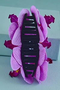 Purple Orchid Fabric Claw Clip