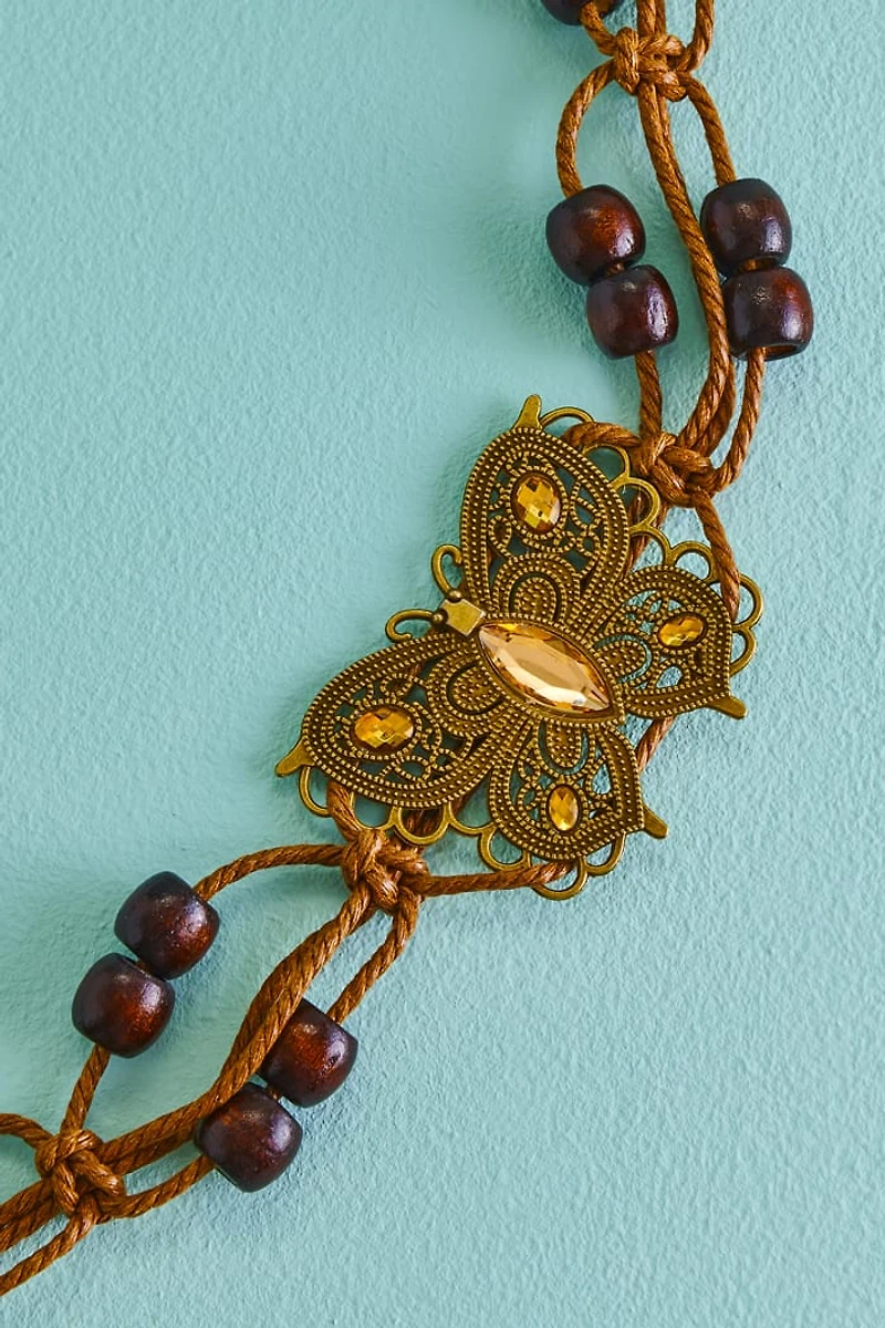 Buy Brown boho Butterfly Rope Belt Online at Earthbound Trading