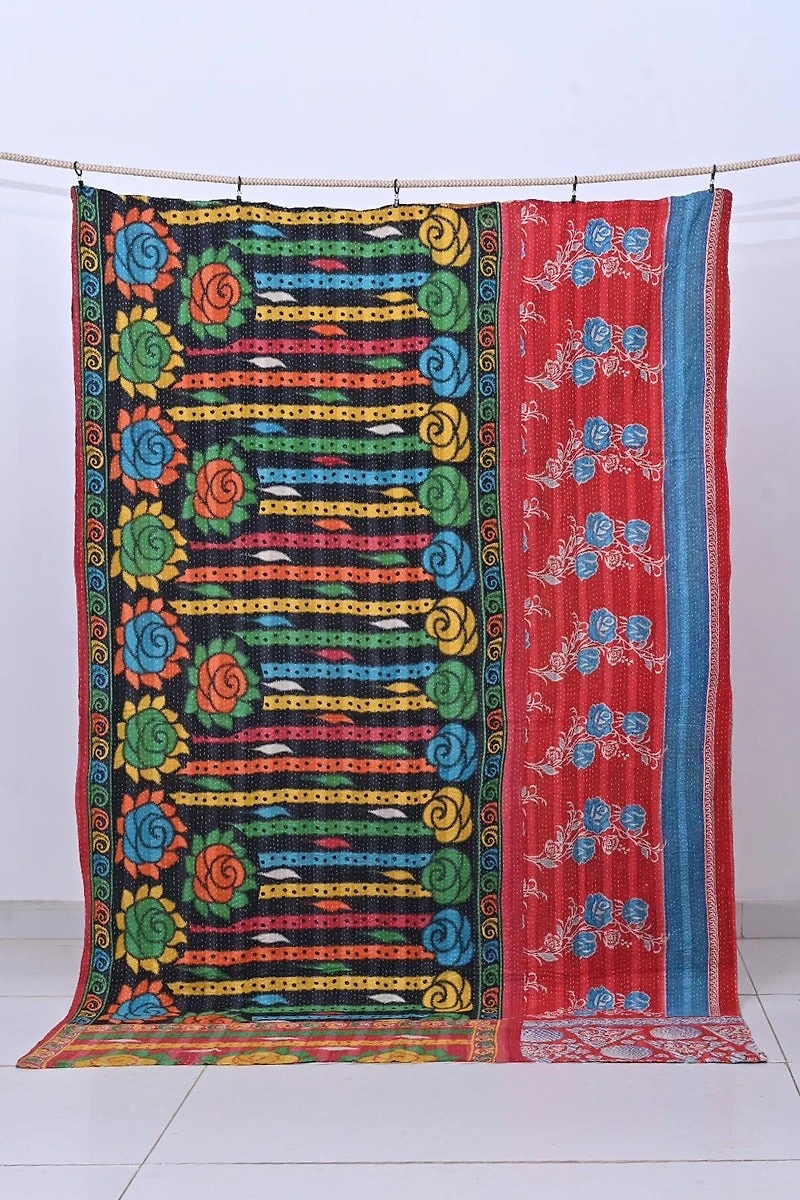 Buy Boho Large Kantha Quilt Throw 1114 - Hippie Home Style