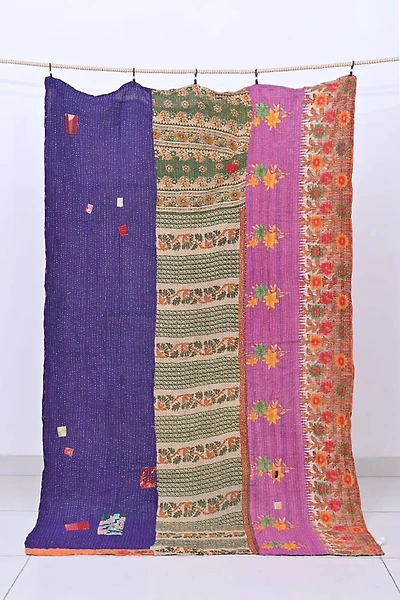 Explore Large Kantha Throw 1191 Online for Boho Room Decor