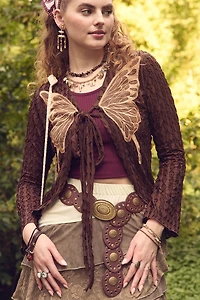 Buy Brown Boho Disc Grommet Belt Online at Earthbound Trading