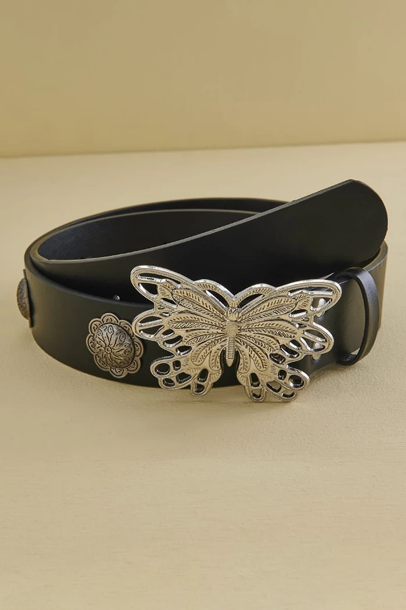 Black Boho Butterfly Belt