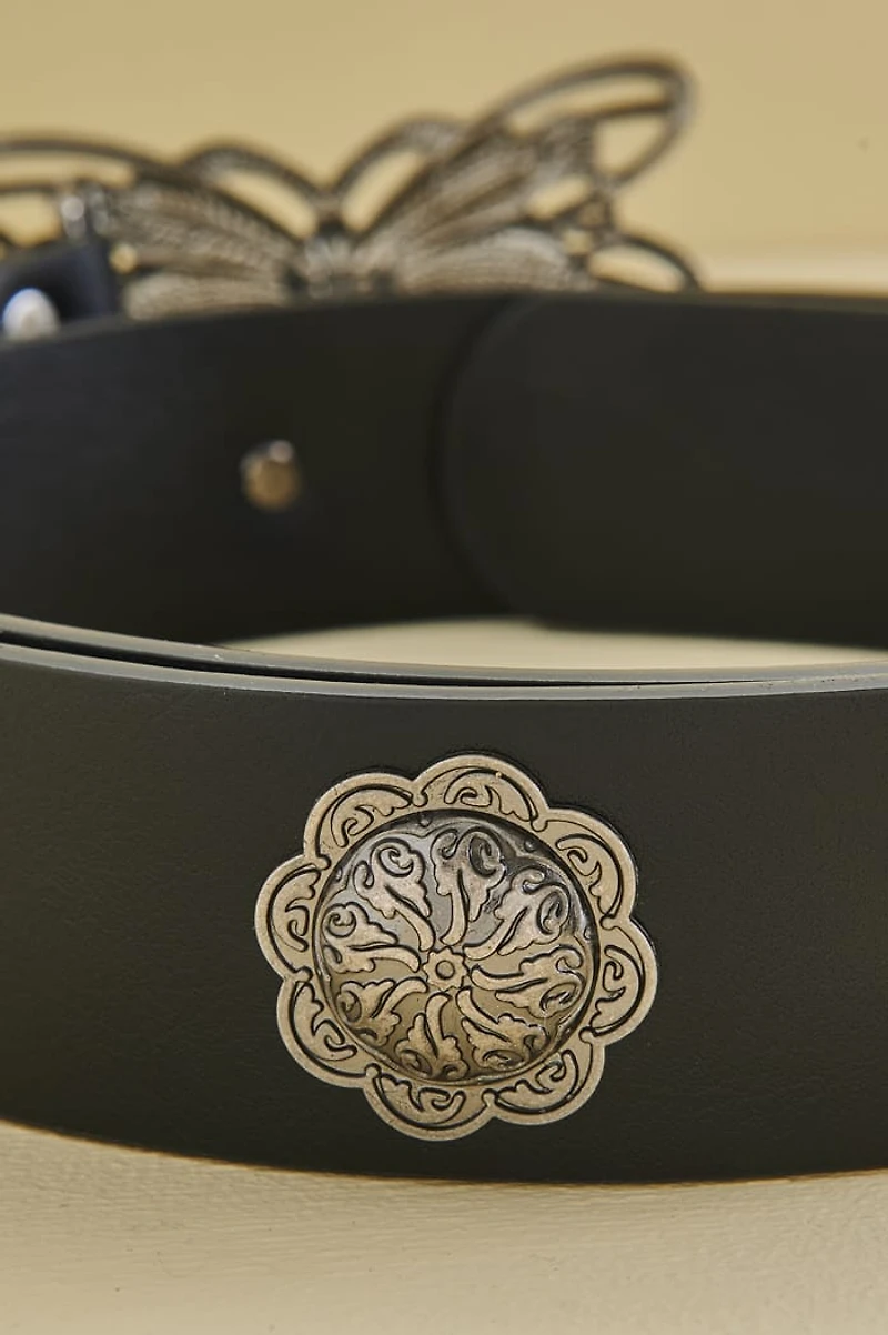 Black Boho Butterfly Belt