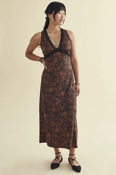 Buy Lace Print Maxi Slip Dress Online from Earthbound