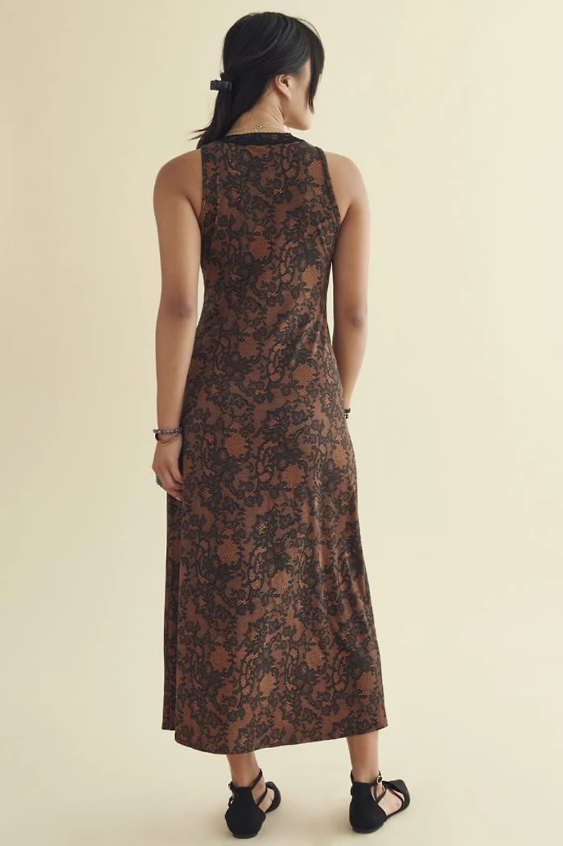Buy Lace Print Maxi Slip Dress Online from Earthbound