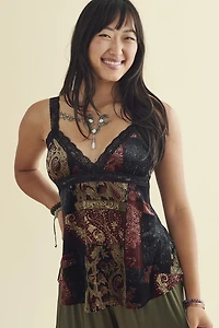 Paisley Velvet Lace Tank