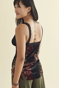 Paisley Velvet Lace Tank