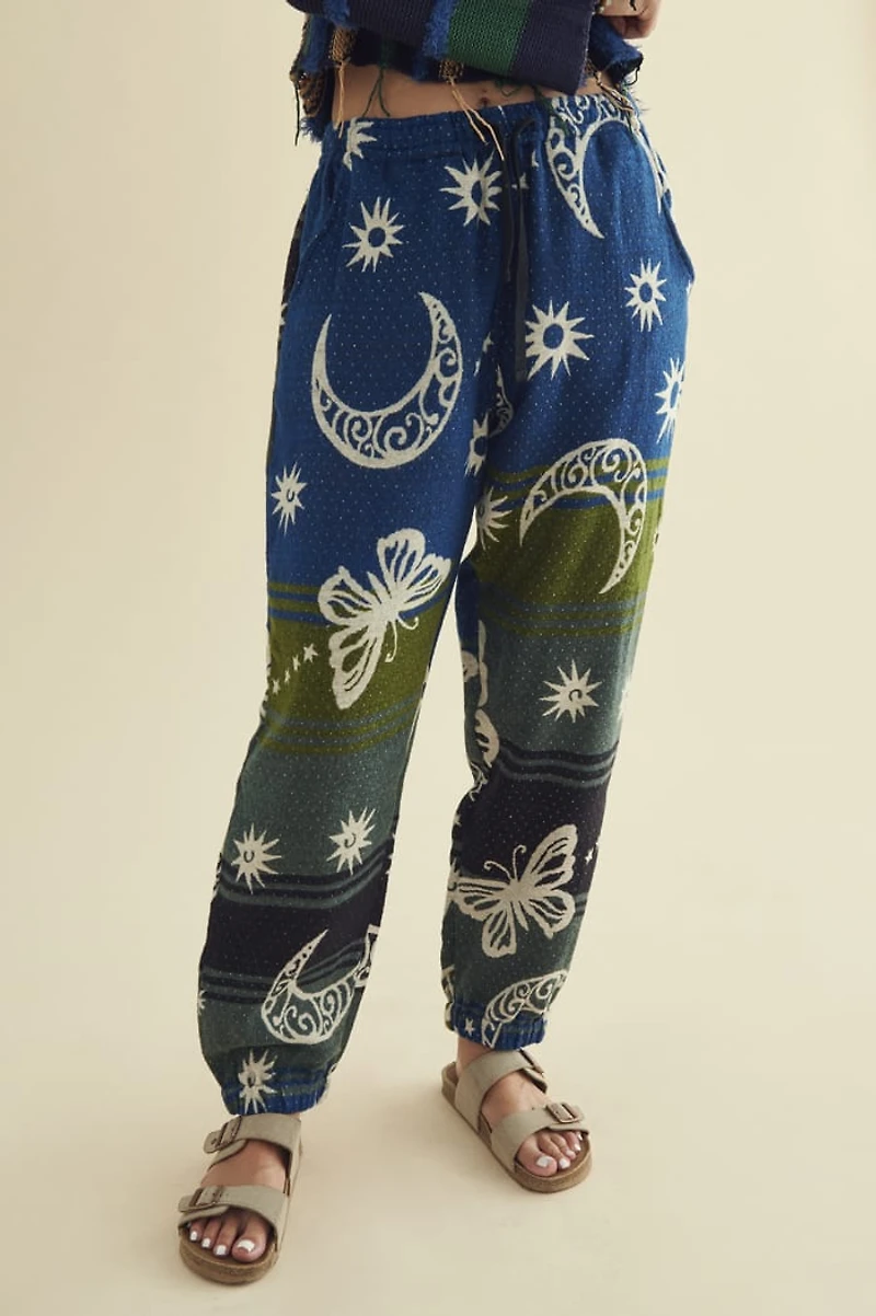 Buy Celestial Moon Woven Fabric Jogger Pants Online from Earthbound