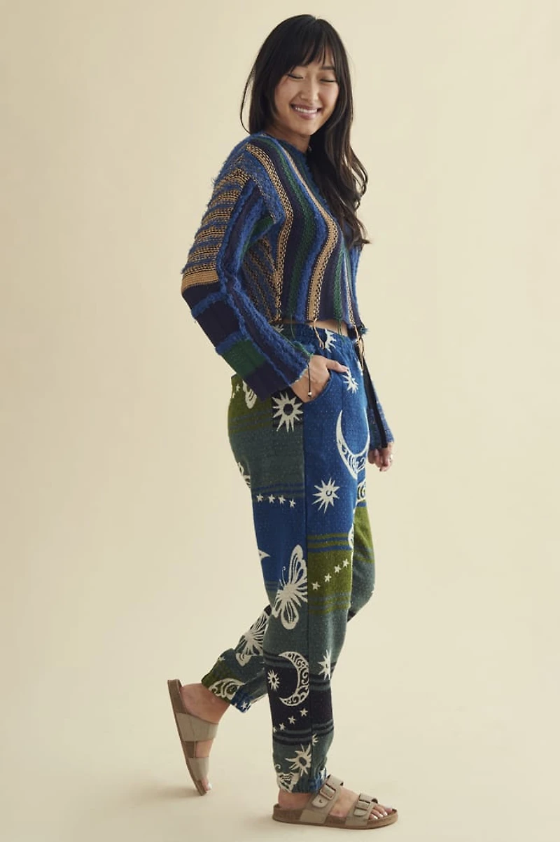 Buy Celestial Moon Woven Fabric Jogger Pants Online from Earthbound