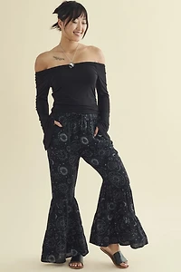 Black Astrology Tiered Flare Pants