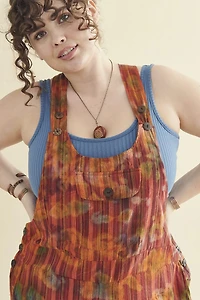 Buy Orange Striped Tie Dye Button Overalls Online from Earthbound