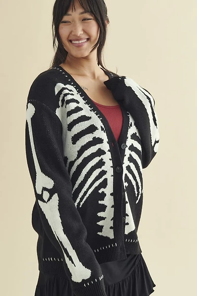 Buy Skeleton Knit Sweater Cardigan Online from Earthbound