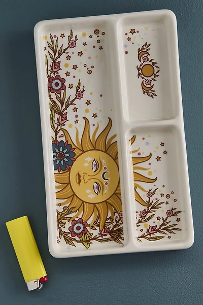 Floral Sun Divided XL Rolling Tray