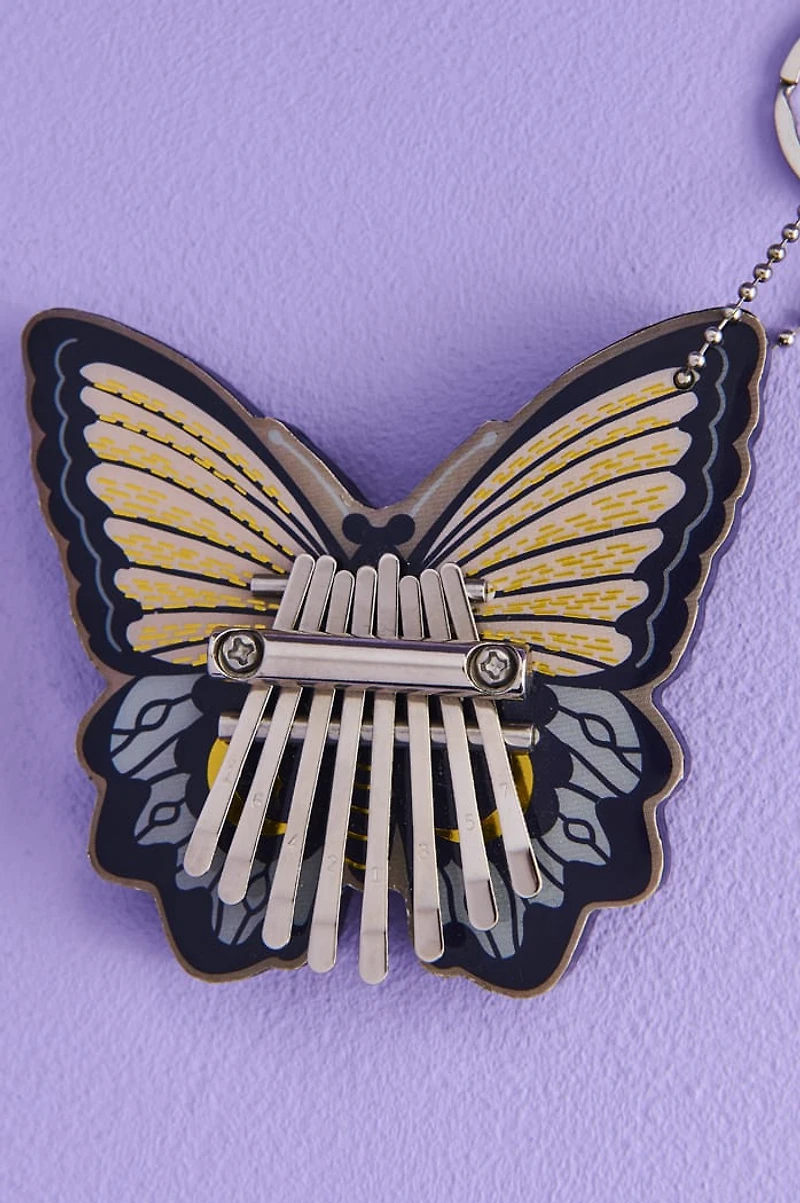 Mini Wood Karimba Butterfly Keychain