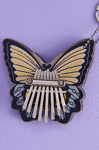 Mini Wood Karimba Butterfly Keychain