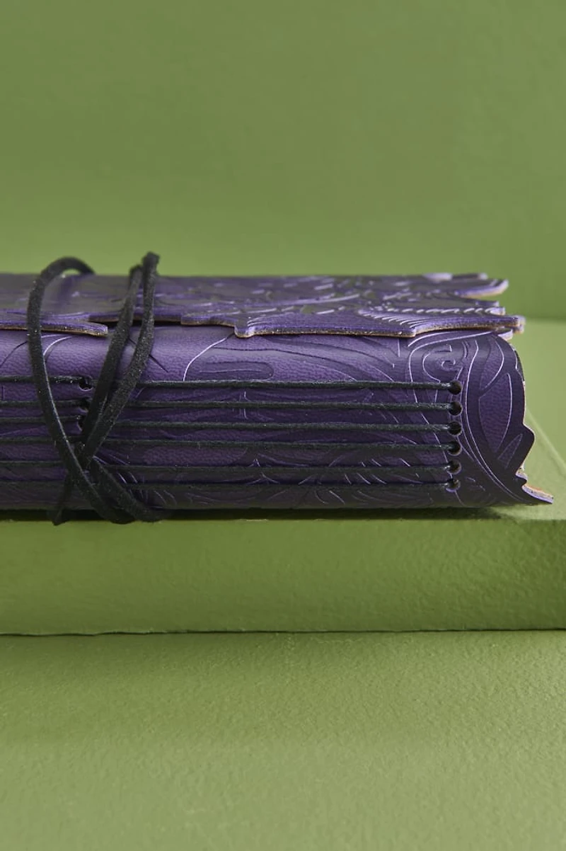 Purple Gothic Bat Faux Leather Journal