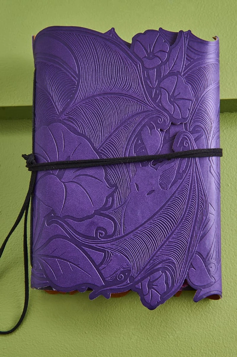 Purple Gothic Bat Faux Leather Journal