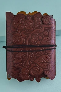 Brown Gothic Rose Faux Leather Journal