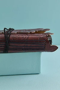Brown Gothic Rose Faux Leather Journal